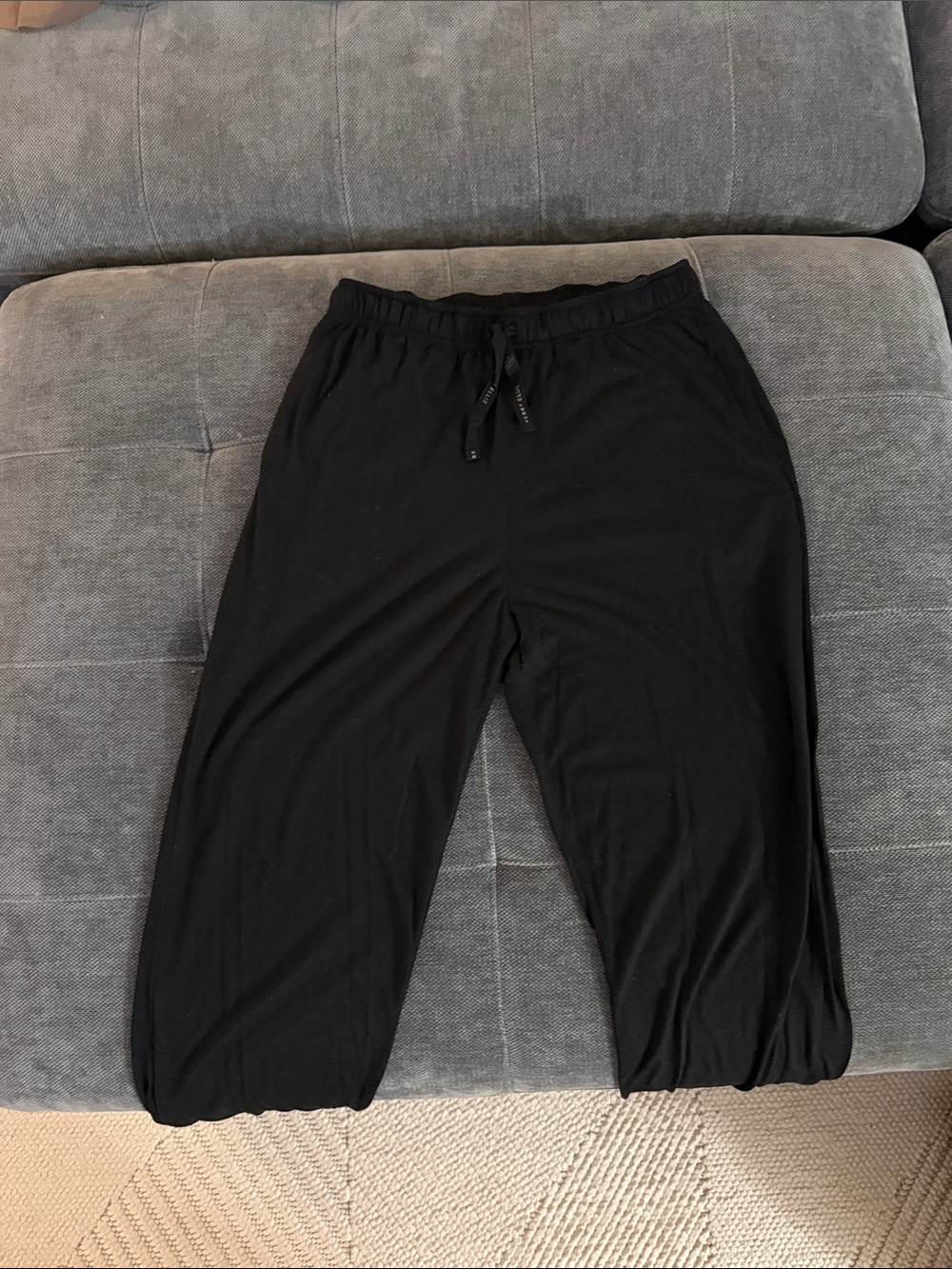 Black Men's Drawstring Lounge Pants